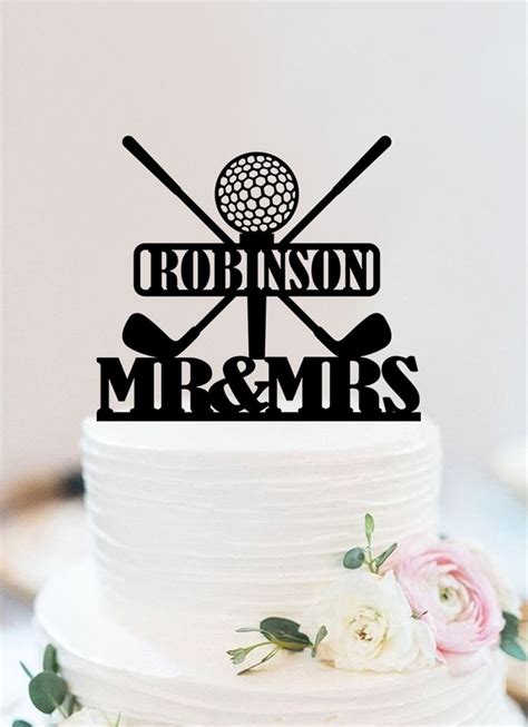 golf cake topper wedding|More.